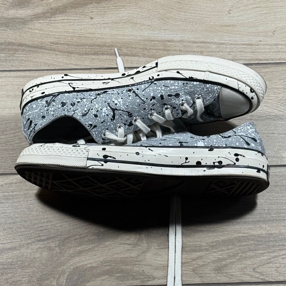 Converse Chuck 70 Archive Shoes - Grey Paint Splatter // Used Size Men's 10 - Picture 1 of 5